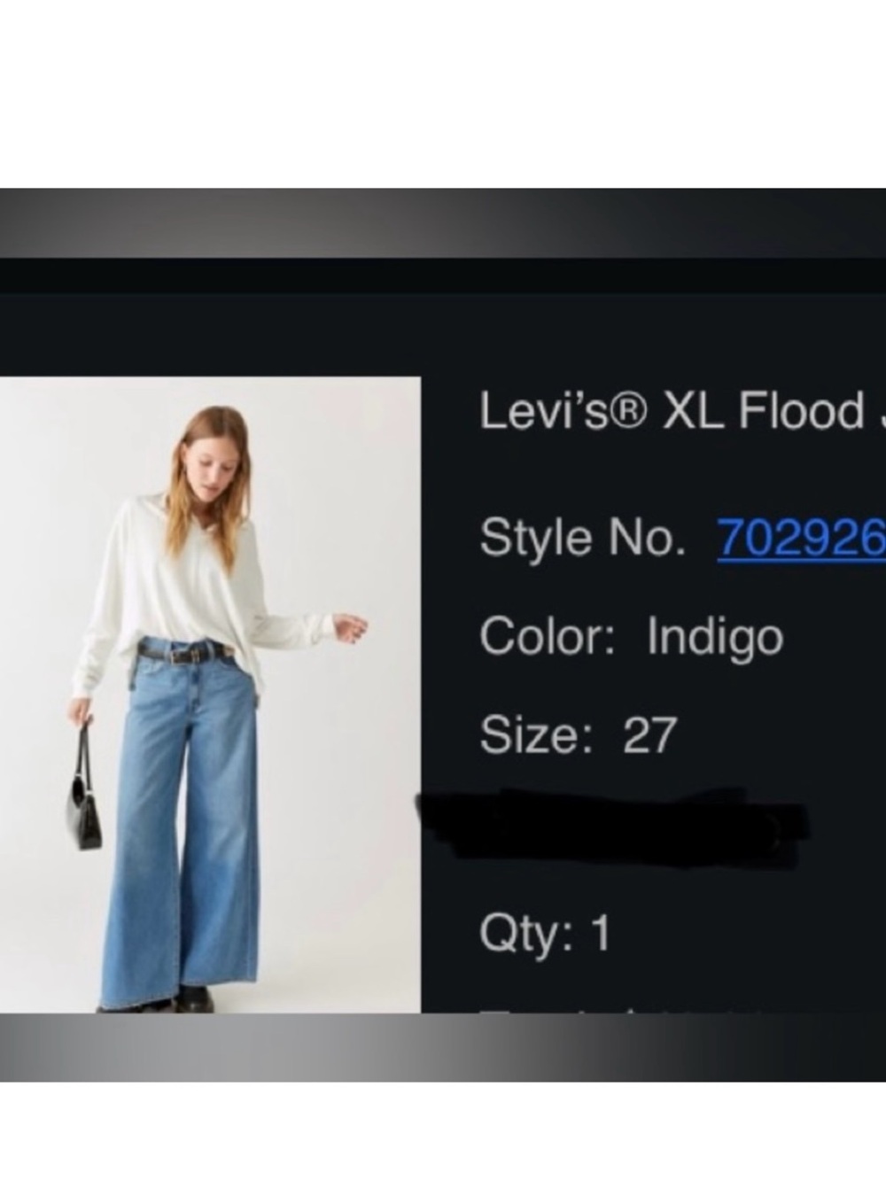 Levi's Indigo Wide-Leg High-Rise Jeans
